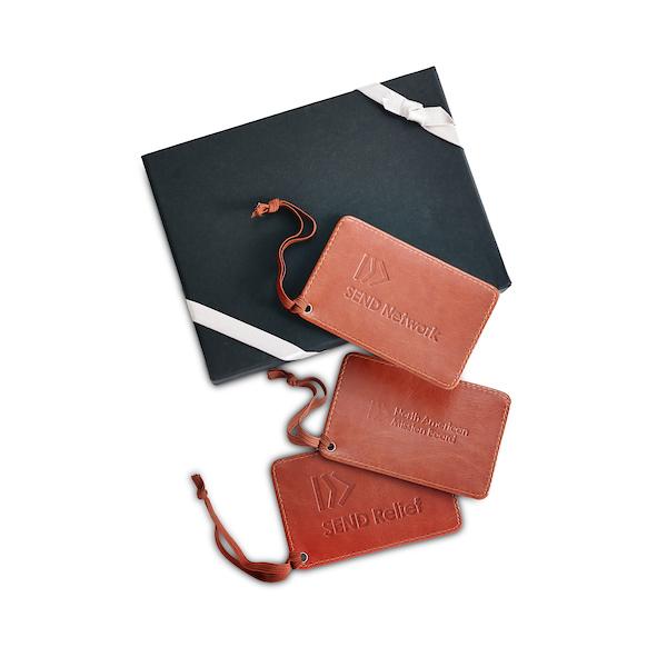 Send Relief Leather Luggage Tag