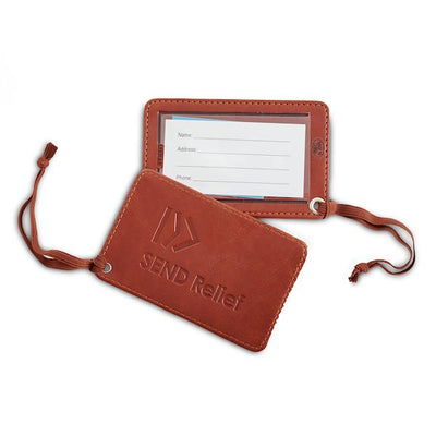 Send Relief Leather Luggage Tag