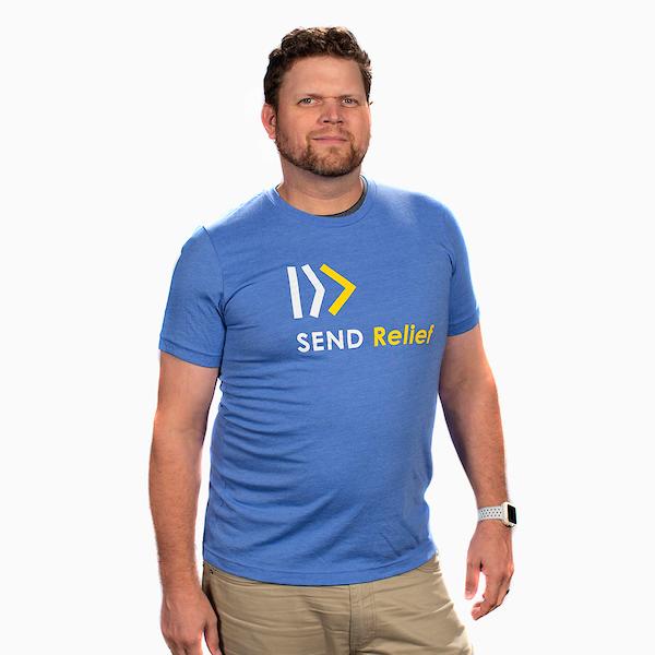 Send Relief Blue Volunteer T-Shirt