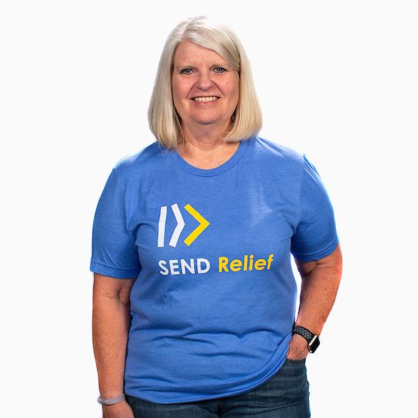 Send Relief Blue Volunteer T-Shirt